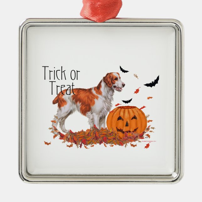 Ornamento De Metal Brittany Halloween (Frente)