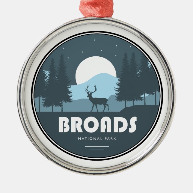 Ornamento De Metal Broads National Park Deer (Frente)