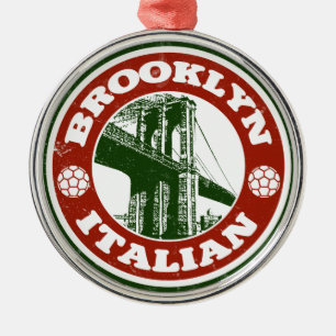 Ornamento De Metal Brooklyn New York - Italianos