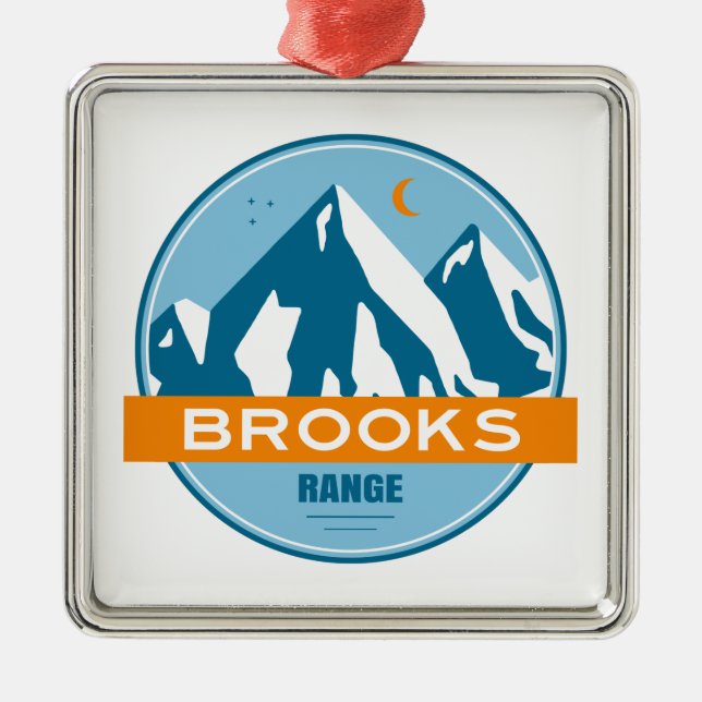 Ornamento De Metal Brooks Range Alaska (Frente)