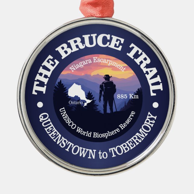 Ornamento De Metal Bruce Trail (rd2) (Frente)