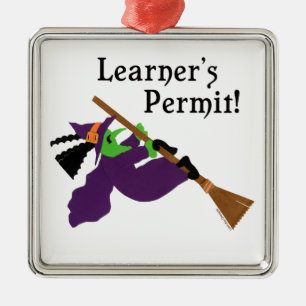 Ornamento De Metal Bruxa Dia de as Bruxas engraçado