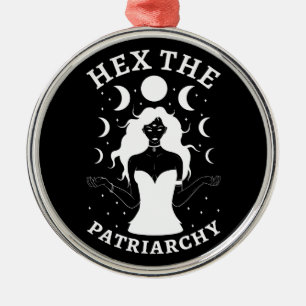 Ornamento De Metal Bruxa Feminista - Hex O Patriarcado II