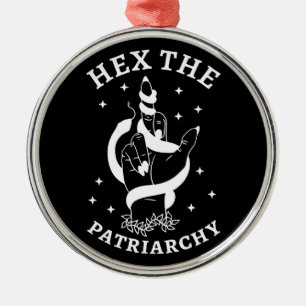 Ornamento De Metal Bruxa Feminista - Hex O Patriarcado III