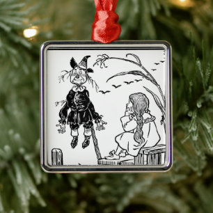 Ornamento De Metal Bruxo Vintage de Oz, Dorothy Toto Encontra Espanta