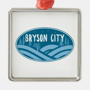 Ornamento De Metal Bryson City North Carolina no exterior