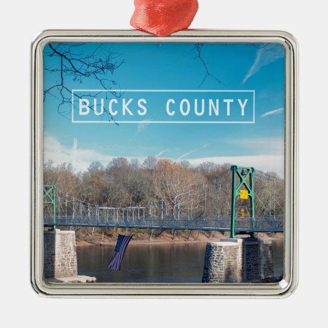 Ornamento De Metal Bucks County. (Frente)