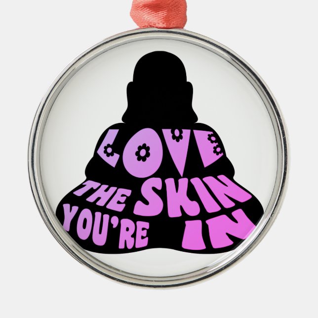 Ornamento De Metal Buda Amor Roxo (Frente)