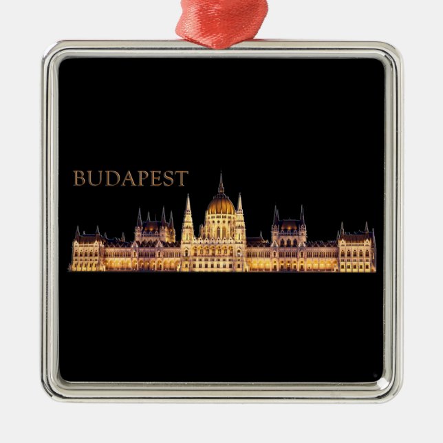 Ornamento De Metal Budapest Viagem Souvenir (Frente)