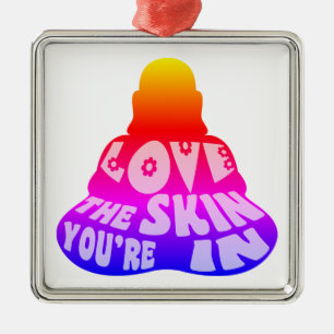 Ornamento De Metal Buddha Love Colorful