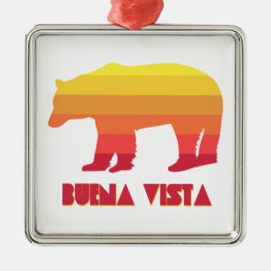 Ornamento De Metal Buena Vista Colorado Rainbow Bear