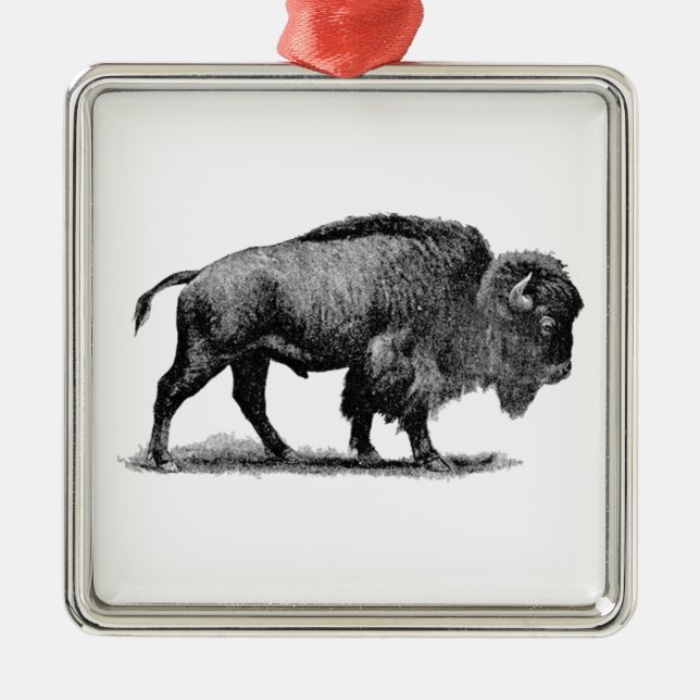 Ornamento De Metal Búfalo americano (Frente)