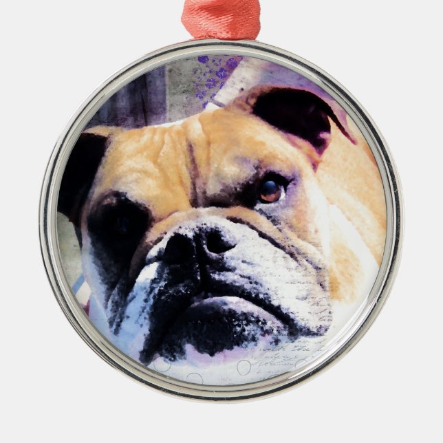 Ornamento De Metal Buldogue (Frente)