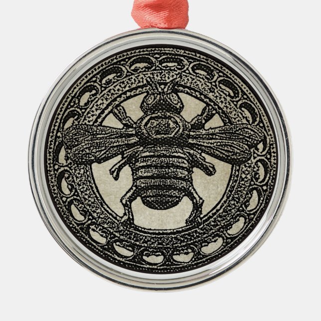Ornamento De Metal Bumble a abelha (Frente)