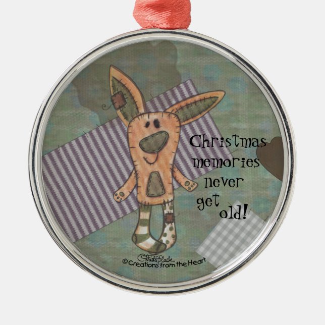 Ornamento De Metal Bunny Prim (Frente)