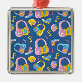 Ornamento De Metal Bunter Musikmix em rosa, blau, gelb