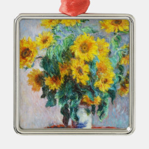 Ornamento De Metal Buquê de Sunflower, 1880 Claude Monet