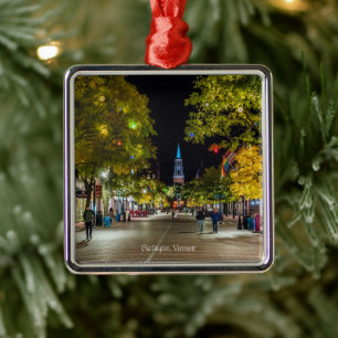 Ornamento De Metal Burlington, Vermont cityscape