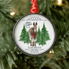 Ornamento De Metal Burro de Natal Personalizado Customizado
