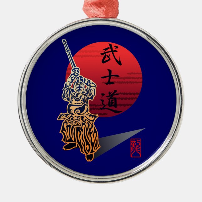 Ornamento De Metal Bushido (Frente)