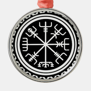 Ornamento De Metal Bússola Viking Vegvisir