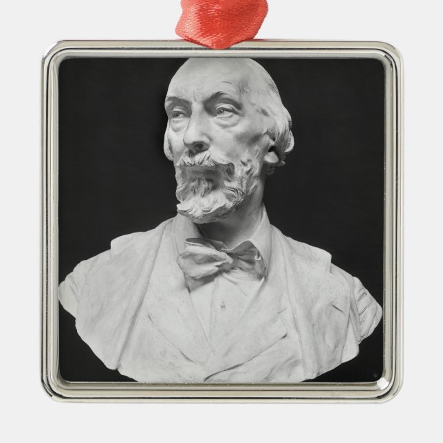 Ornamento De Metal Busto de Auguste Vacquerie (Frente)