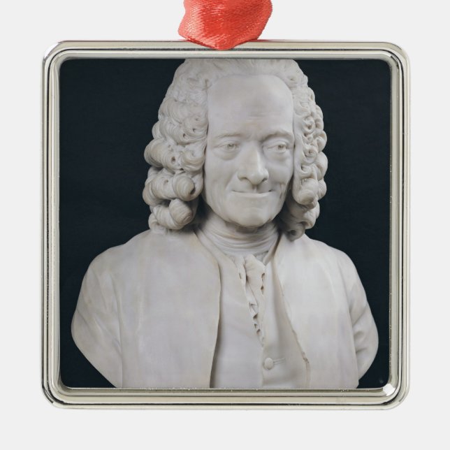 Ornamento De Metal Busto de Francois Marie Arouet de Voltaire 1778 (Frente)