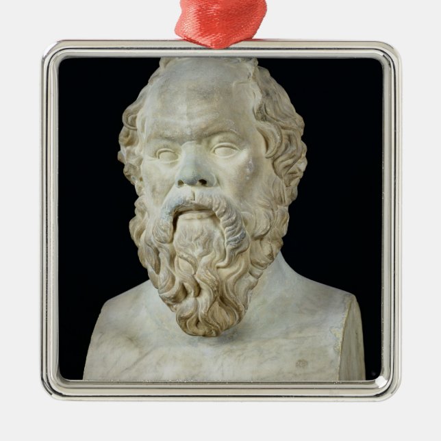 Ornamento De Metal Busto de Socrates (Frente)