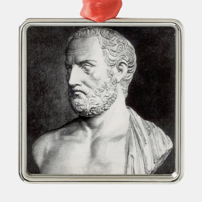 Ornamento De Metal Busto de Thucydides, gravado por Barbant (Frente)