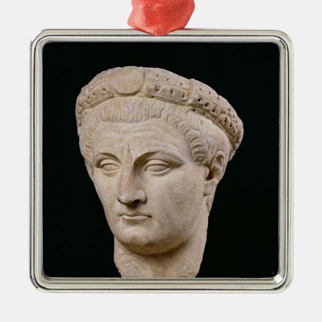 Ornamento De Metal Busto do imperador Claudius de Thasos (Frente)