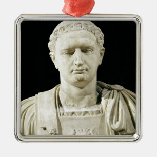 Ornamento De Metal Busto do imperador Domitian