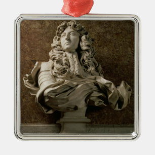 Ornamento De Metal Busto do retrato de Louis XIV (1638-1715), 1665,