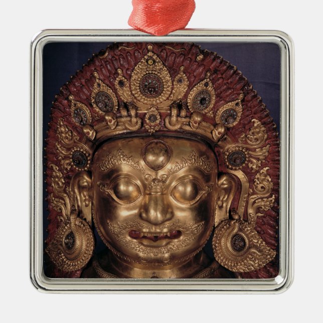 Ornamento De Metal Cabeça de Bhairava, fim do século XVII (Frente)