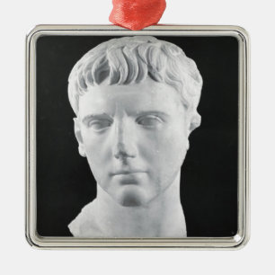 Ornamento De Metal Cabeça de Caesar Augustus