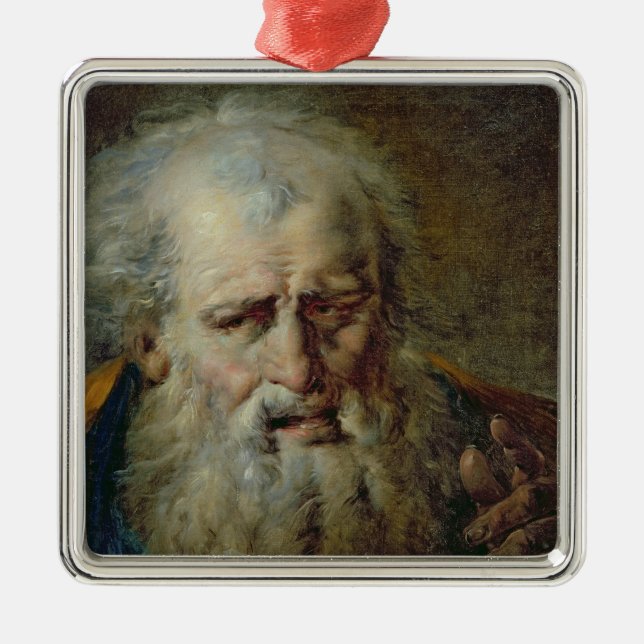 Ornamento De Metal Cabeça de um ancião (Frente)