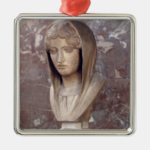 Ornamento De Metal Cabeça de uma mulher conhecida como Aspasia de