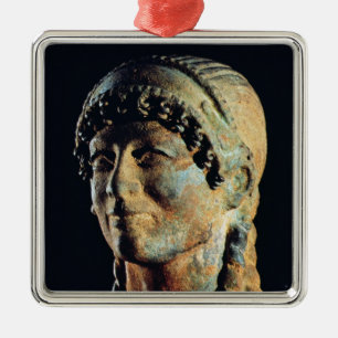 Ornamento De Metal Cabeça de uma mulher de Etruscan
