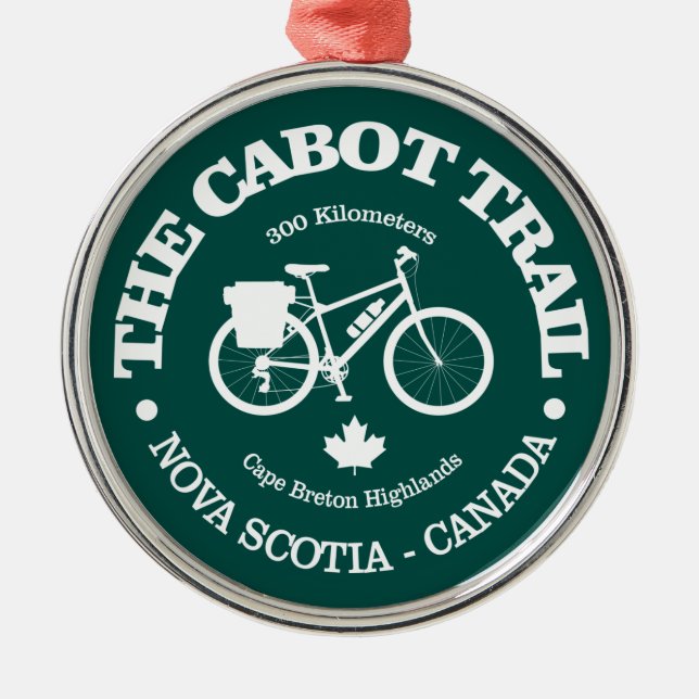 Ornamento De Metal Cabot Trail (ciclismo) (Frente)