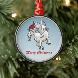 Ornamento De Metal Cabra de Natal Fofa