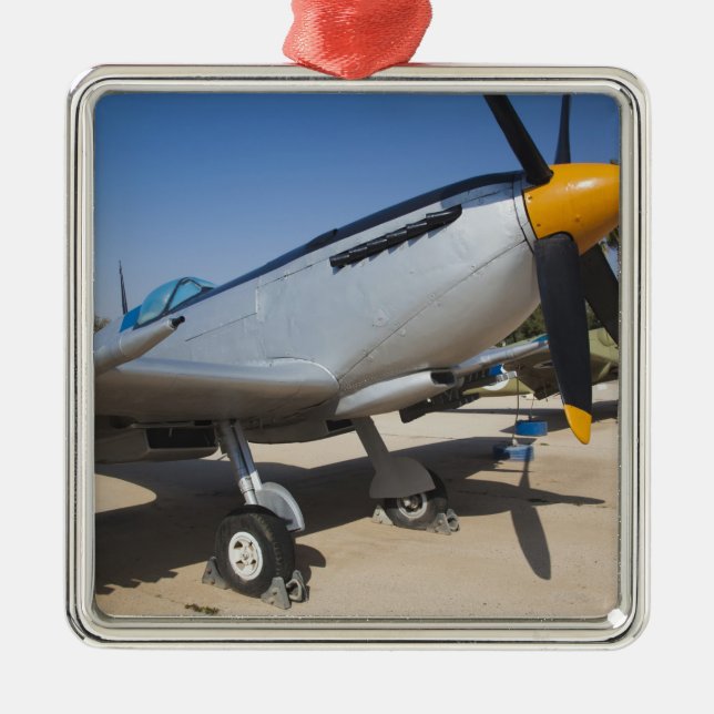 Ornamento De Metal Caça Spitfire de fabricação britânica (Frente)