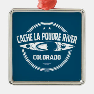 Ornamento De Metal Cache la Poudre River Colorado Kayaking