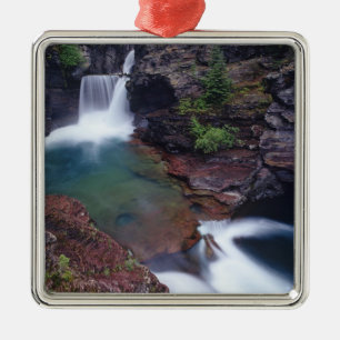 Ornamento De Metal Cachoeira St Mary no Parque Nacional Glacier em