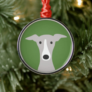 Ornamento De Metal Cachorro-branco, cachorro-grego italiano ou cãozi