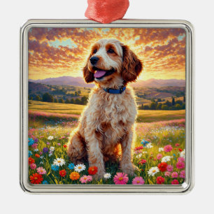 Ornamento De Metal Cachorro Cockapoo