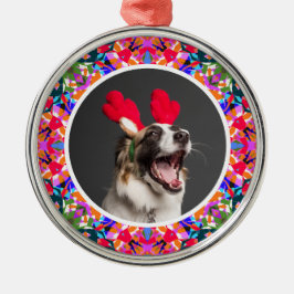 Ornamento De Metal Cachorro de Natal Personalizado Pai de Mãe de Mãe 