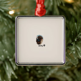 Ornamento De Metal Cachorro Labrador de Chocolate Bonito - Bailey | P