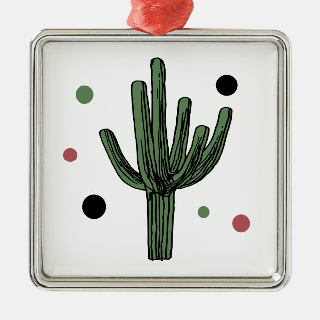 Ornamento De Metal Cactus (Frente)