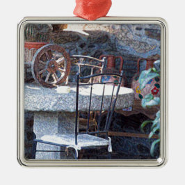 Ornamento De Metal Cactus Espanhol Ainda Vida