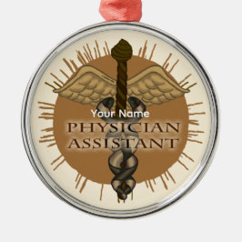 Ornamento De Metal Caduceu de Auxiliar Médico