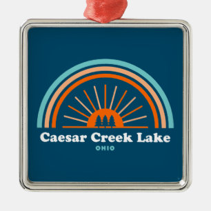 Ornamento De Metal Caesar Creek Lake Ohio Rainbow